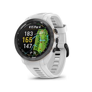 Approach S70 42mm Golf Watch Black Bezel w White Silicone Band