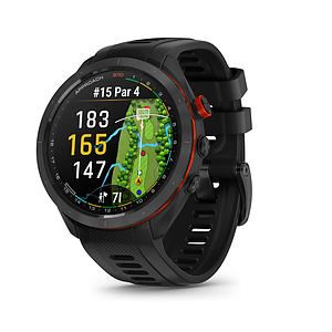 Approach S70 47mm Golf Watch Black Bezel w Black Silicone Band