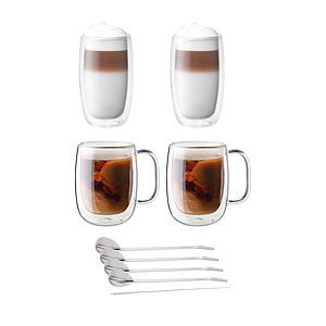 Sorrento 9pc Double Wall Coffee  Beverage Set