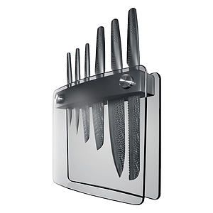 iD3 7pc Black Samurai Sakai Knife Block Set