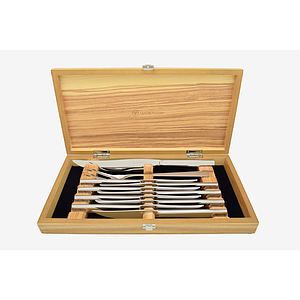 10pc Mignon Steak Knife Set in Olivewood Presentation Box