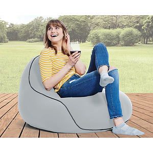 Zoola Lounger Outdoor Bean Bag Chair Pebble