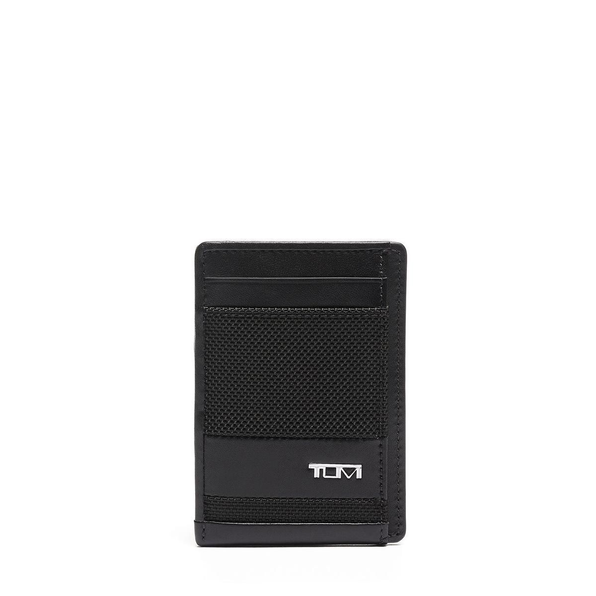 Alpha Money Clip Card Case- Black