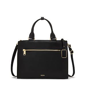 Voyageur Lynn Tote- Black Leather