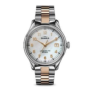Ladies' Vinton Rose Gold  Silver-Tone Stainless Steel Watch MOP Dial
