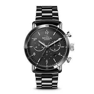 Ladies' Canfield Sport Chronograph Black Ceramic Watch Black Dial