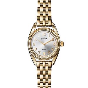 Ladies' Derby Gold-Tone Stainless Steel Watch Silver Dial