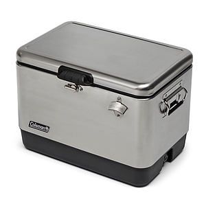 Coleman 54-Quart Reunion Collection Steel Chest Cooler - Stainless
