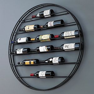 12-Bottle Label View Wall Wine Rack