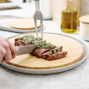 Leo Bamboo Cutting Board w Plate
