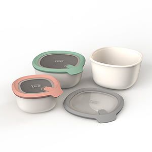 Leo To Go 3-pc Covered Bowl Set
