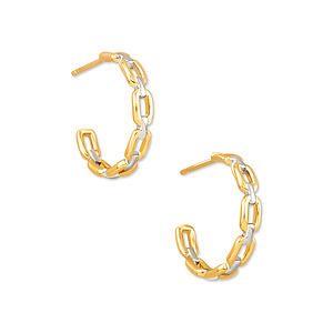 Wren Hoop Earrings in Mixed Metal