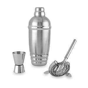 Tuscany Metal Shaker  Strainer Set