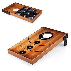 Mini Bean Bag Throw Game Wood Grain