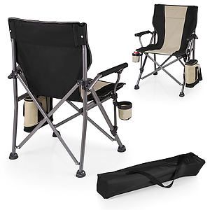 Outlander Folding Camp Chair w Cooler Black