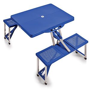 Folding Picnic Table w Seats Blue
