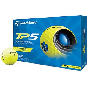 TaylorMade TP5 21 Yellow Golf Balls - 1 Dozen