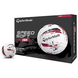 TaylorMade SpeedSoft Ink Red 2024 Golf Balls - 1 Dozen