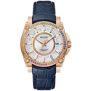 Bulova Mens Marc Anthony Icon Stainless Steel Strap watch, White dial