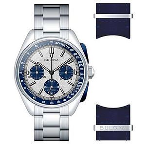 Bulova Men's Archive Lunar Pilot Stainless Steel Bracelet watch, Silver-White dial