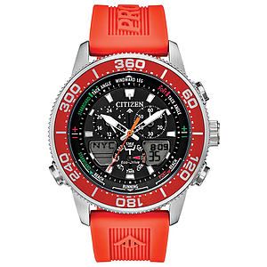 Men's Promaster Sea Eco-Drive Watch, Orange Poly Strap