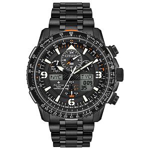 Men's Promaster Skyhawk A-T Eco-Drive Watch, Black Stainless Steel