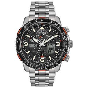 Men's Promaster Skyhawk A-T Eco-Drive Watch, Titanium with Black Dial