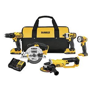 20V MAX Compact 5-Tool Combo Kit - DrillDriver Impact Grinder Light Saw