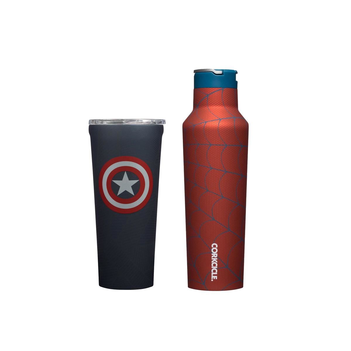 Marvel 20oz Sport Canteen  24oz Tumbler - SpidermanCaptain America