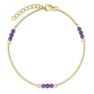 Amethyst Station Bracelet