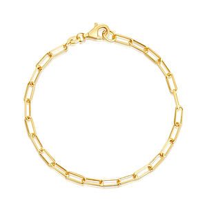 Paperclip Link Bracelet - Yellow Gold