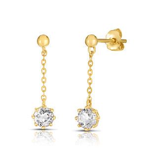 White Topaz Earrings