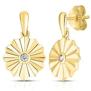 White Topaz Vermeil Earrings