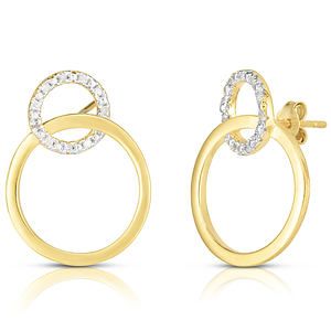 Diamond Circle Earrings