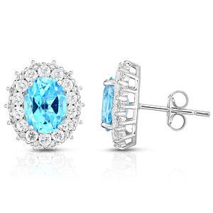 Blue Topaz Earrings