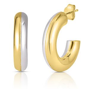 Two Tone Hoop Earrings