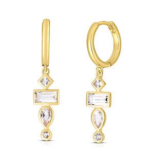 White Topaz Drop Earrings