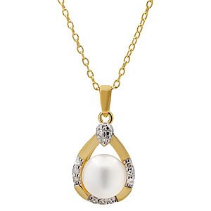 Pearl and Diamond Necklace