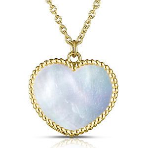 Mother of Pearl Heart Necklace
