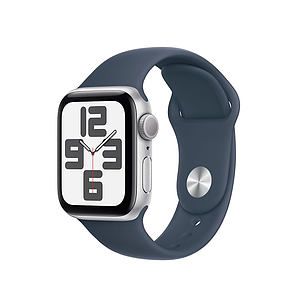 Watch SE GPS 40mm Silver Aluminum Case w Storm Blue SM Sport Band