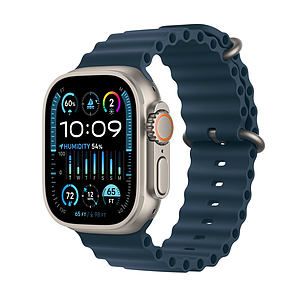 Watch Ultra 2 GPS   Cell 49mm Silver Titanium Case w Blue Ocean Band