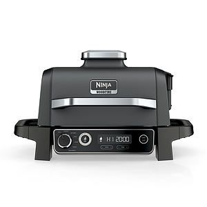 Woodfire Outdoor Grill Smoker  Air Fryerk Black