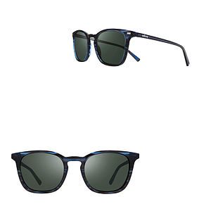 Watson Rectangle Polarized Glass Lens Sunglasses