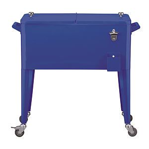 Rolling Retro, 73L Rolling Vintage Cooler - Blue