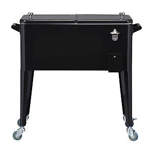 Rolling Retro, 73L Rolling Vintage Cooler - Black