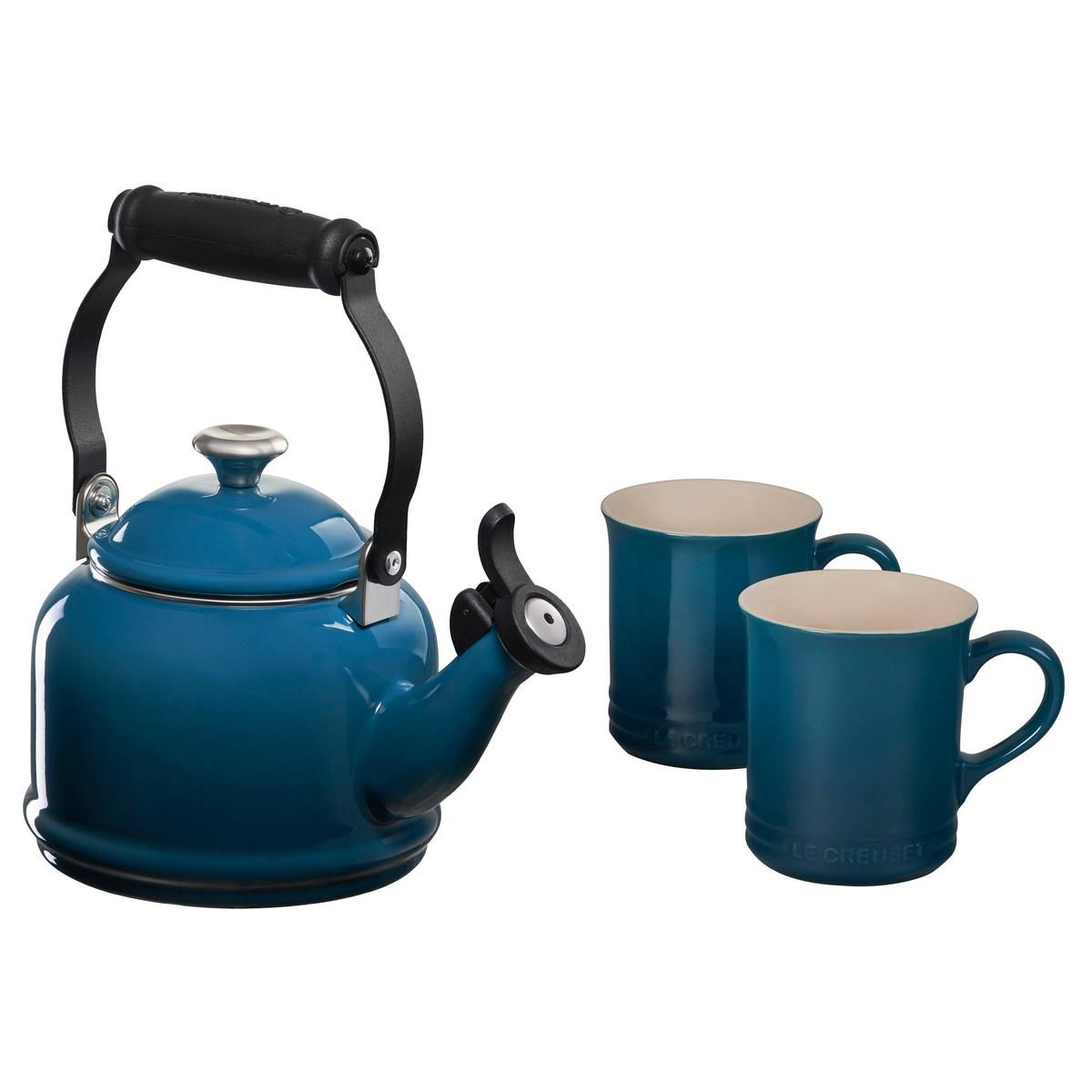 Demi Kettle  Mug Set Deep Teal