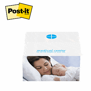 Post-it&reg; Custom Printed Notes Half-Cube