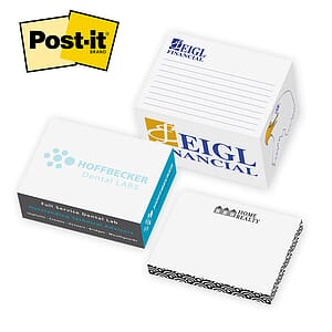 Post-it&reg; Custom Printed Rectangle Notes Cube