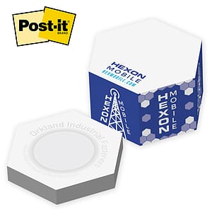 Post-it&reg; Custom Printed Notes Cubes &mdash; Hexagon Half Cube