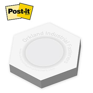 Post-it&reg; Custom Printed Notes Cubes &mdash; Hexagon Slim Cube